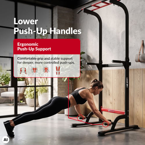 Adjustable Stationary Dip Bar with Pull-Up Bar HS-2012K_6
