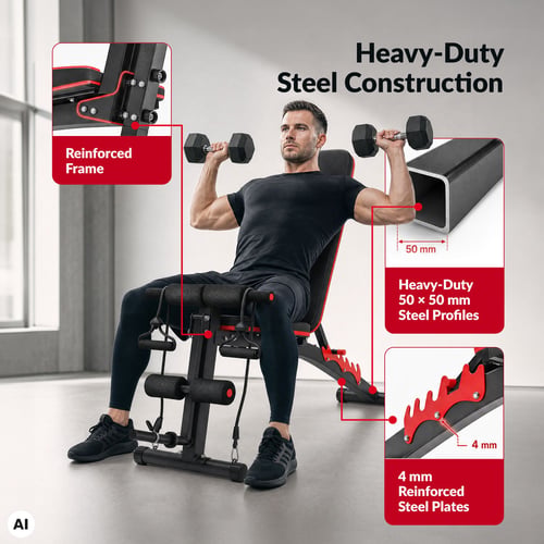 Training Bench with Preacher Curl Pad HS-1035_5
