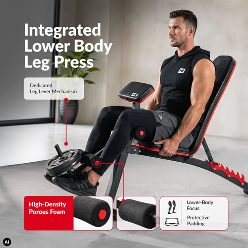 Training Bench with Preacher Curl Pad HS-1035_7