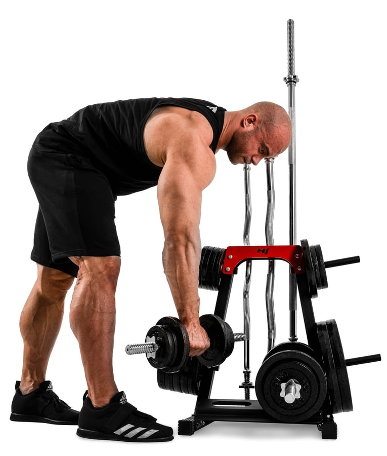 Stojak na obciążenie, hantle i