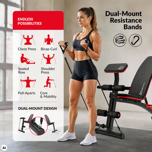 Training Bench with Preacher Curl Pad HS-1035_4