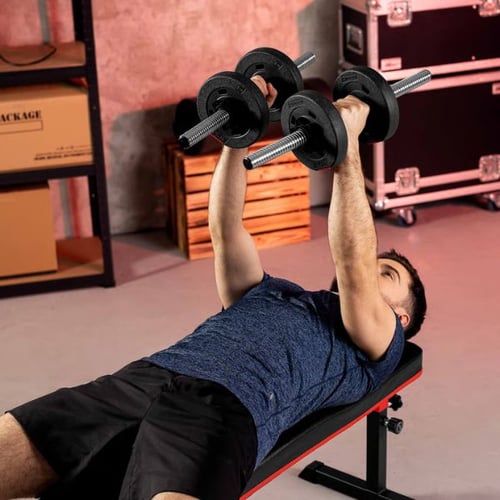 Flat Dumbbell Bench Press on Hop-Sport Bench