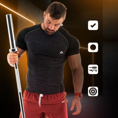 Strength training with Hop-Sport Olympic barbell