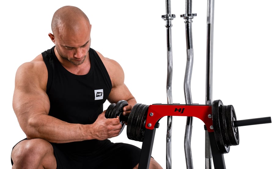 Stojak na obciążenie, hantle i
