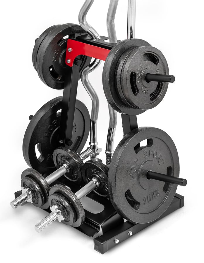 Stojak na obciążenie, hantle i