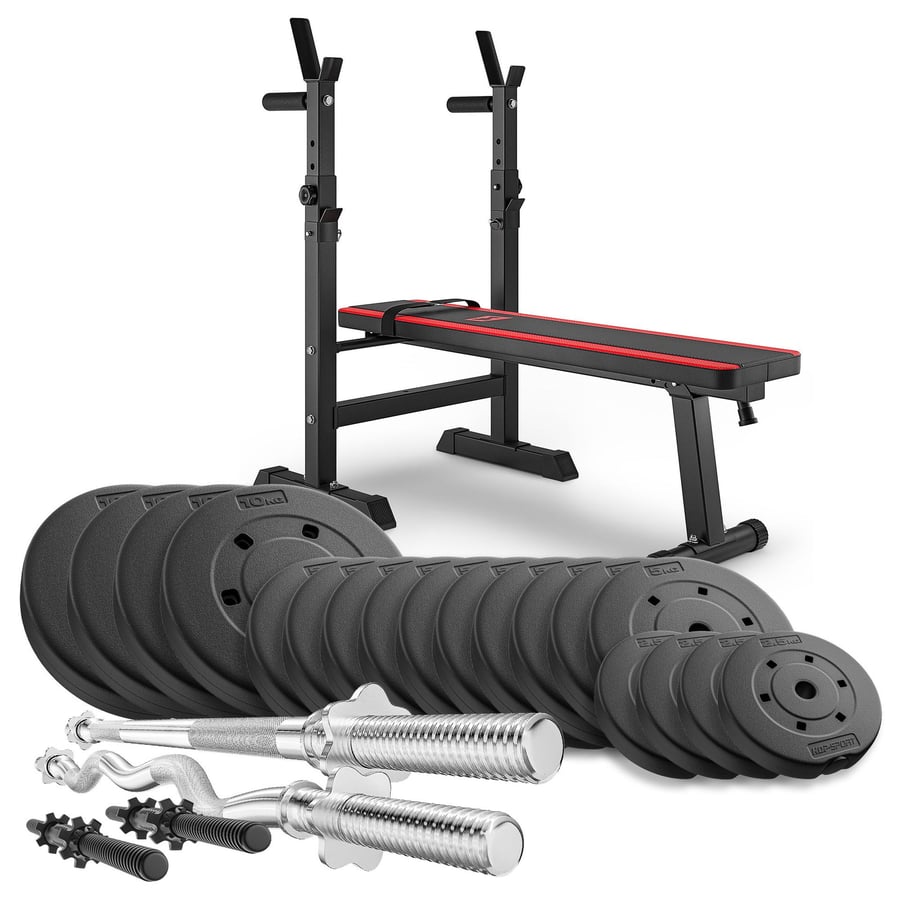 Composite Weight Plates Set 100 kg with 1080 Bench And 3-Bar Options