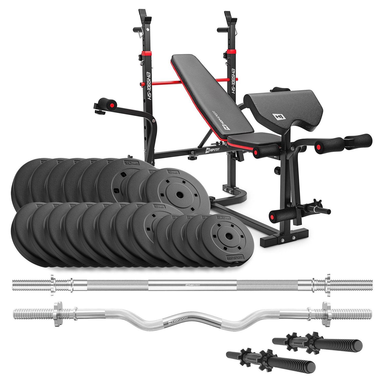 Composite Weight Plates Set 120 kg With 1065 Bench And 3-Bar Options