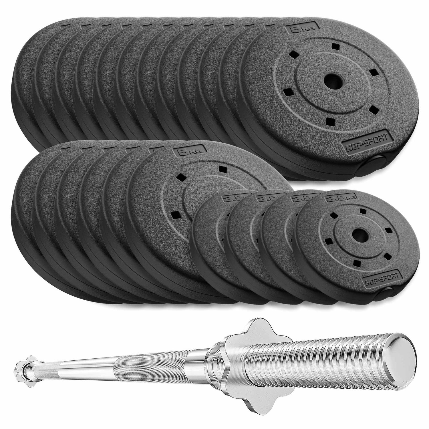 Composite Straight Barbell Set 100 kg